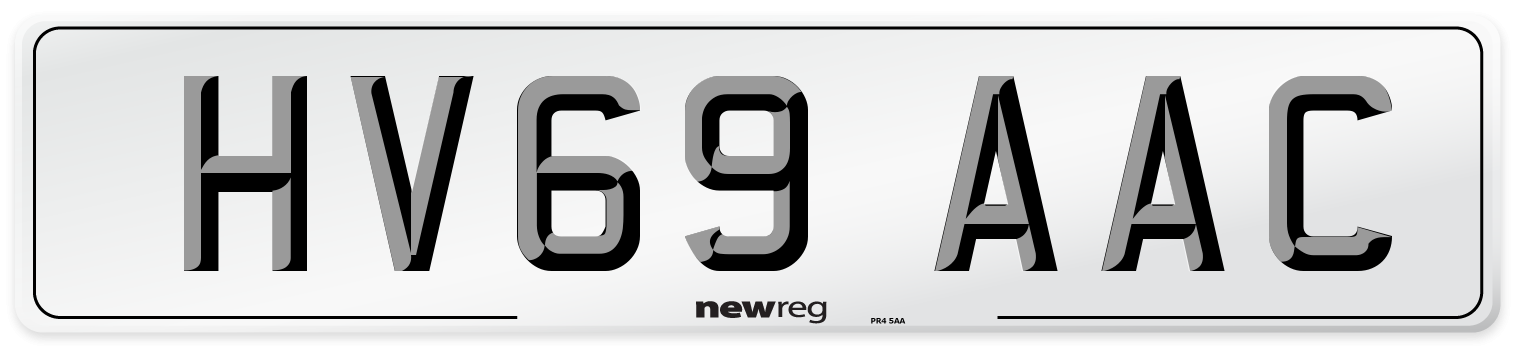 HV69 AAC Number Plate from New Reg